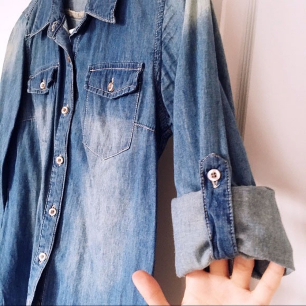 Denim Button-down Shirt
